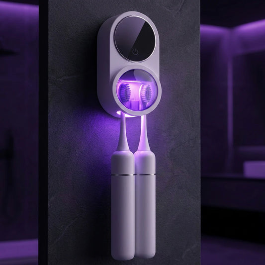 Mini Portable Rechargeable Travel Toothbrush Sterilizer Induction Switch with Charge Display UV Toothbrush Sterilizer Case